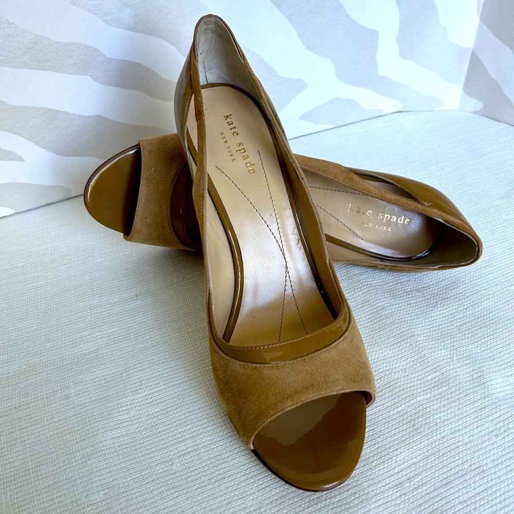 Kate Spade Suede and Leather Carmen Pumps Sz 10